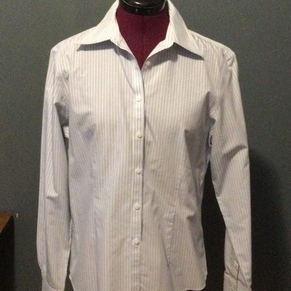 Woman’s striped Brooks Brothers blouse